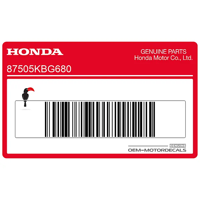 Honda CB250 Kettenschutz Reifenkennzeichnung Aufkleber OEM 87505KBG680