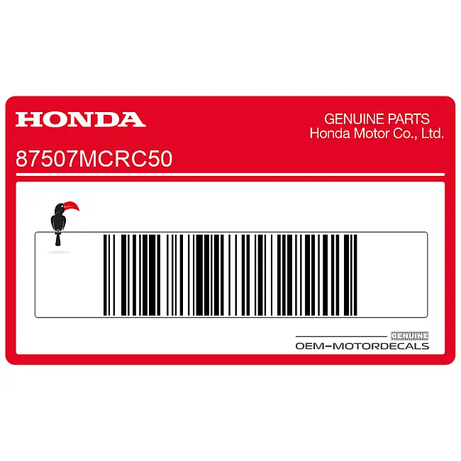 Honda CB250 Waarschuwingssticker Aandrijfketting Achterbrug OEM 87507MCRC50