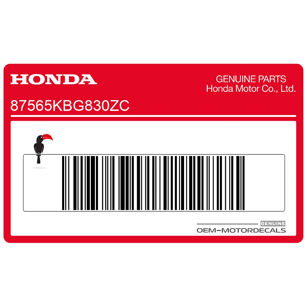 Adesivo Etichetta Avviso Honda CB250 OEM 87565KBG830ZC