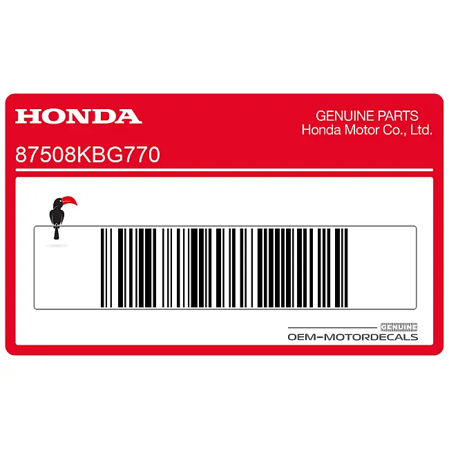 Honda CB250 Schwingen-Kettenspanner Warnaufkleber OEM 87508KBG770