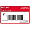Swingarm tire information label, left side