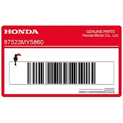 Label voor laadlimiet achterspatbord