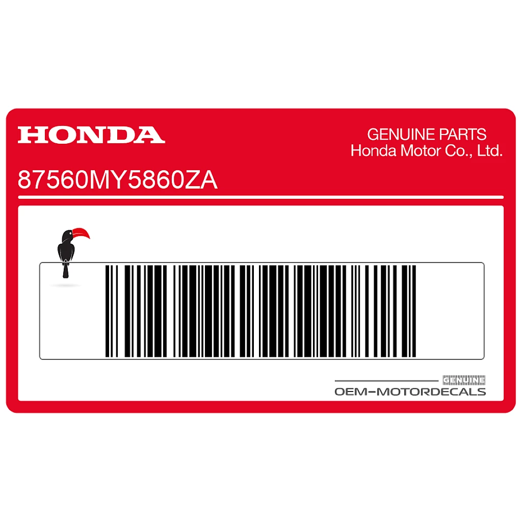 Honda CB500 Schwingen-Warnaufkleber linke Seite OEM 87560MY5860ZA