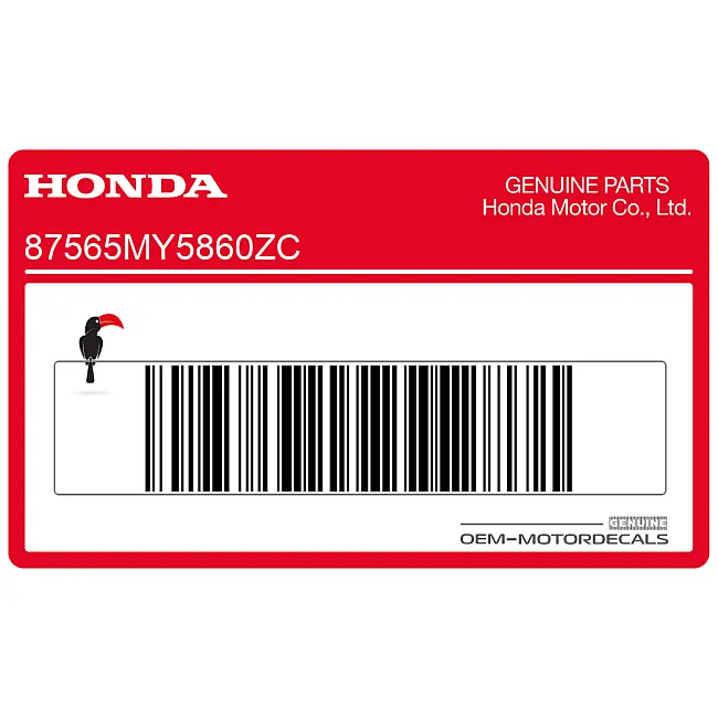 Pegatina de advertencia Honda CB500 OEM 87565MY5860ZC