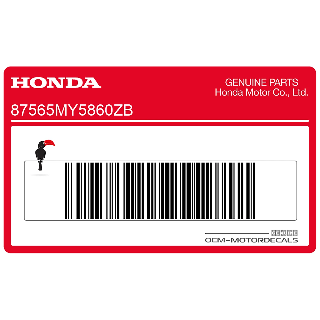 Honda CB500 Caution Label Decal OEM 87565MY5860ZB