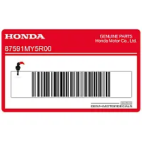 HONDA Manipulationssicheres Warnetikett 87591-MY5-R00