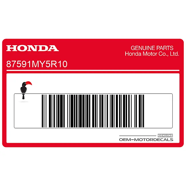 Honda CB500 Étiquette d'avertissement inviolable OEM 87591MY5R10