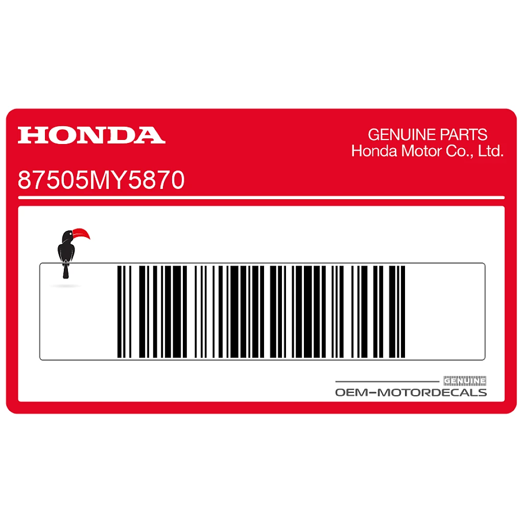 Autocollant d'information d'avertissement de pneu pour bras oscillant Honda CB500 authentique côté gauche numéro de pièce OEM 87505MY5870 décalcomanie d'usine authentique