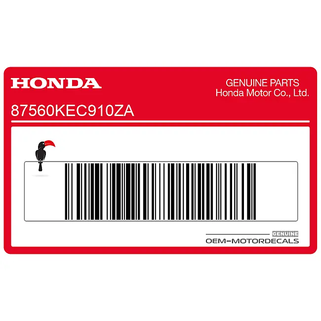 Honda CB500 Naklejka na wahacz Ostrzegawcza Lewa Strona OEM 87560KEC910ZA