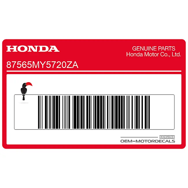 Autocollant de sécurité bras oscillant gauche Honda CB500 OEM 87565MY5720ZA