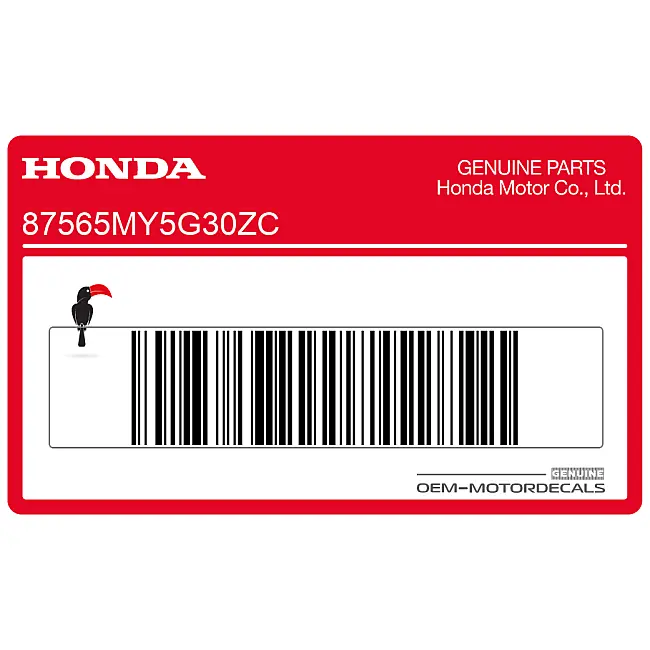 Honda CB500 Warnaufkleber Schwinge oder Tank OEM 87565MY5G30ZC