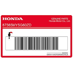 Rear fender caution label