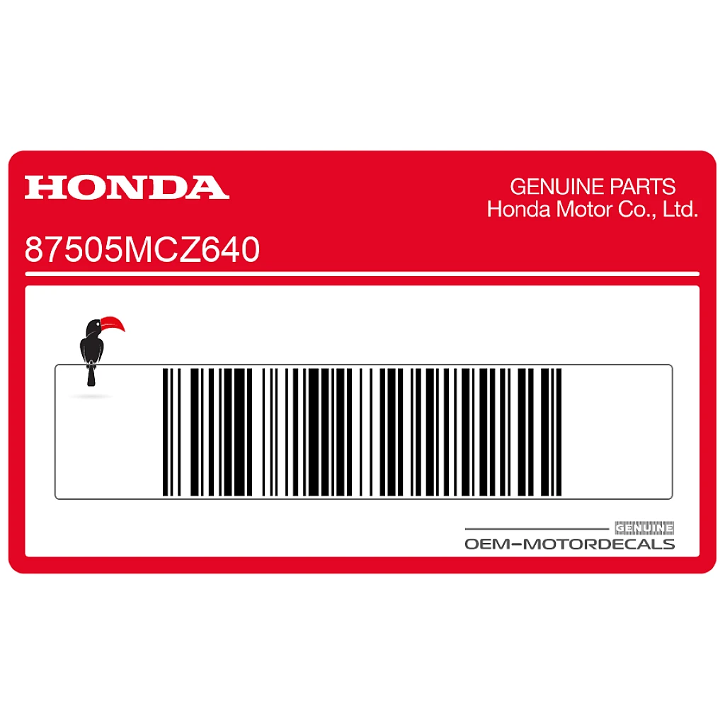 Honda CB900F Hornet Swingarm Bandinformatie Waarschuwingssticker Decal OEM 87505MCZ640