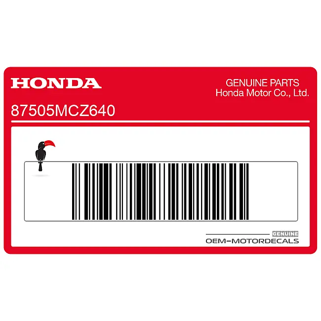 Honda CB900F Hornet Adesivo Avviso Informazioni Pneumatico Forcellone OEM 87505MCZ640