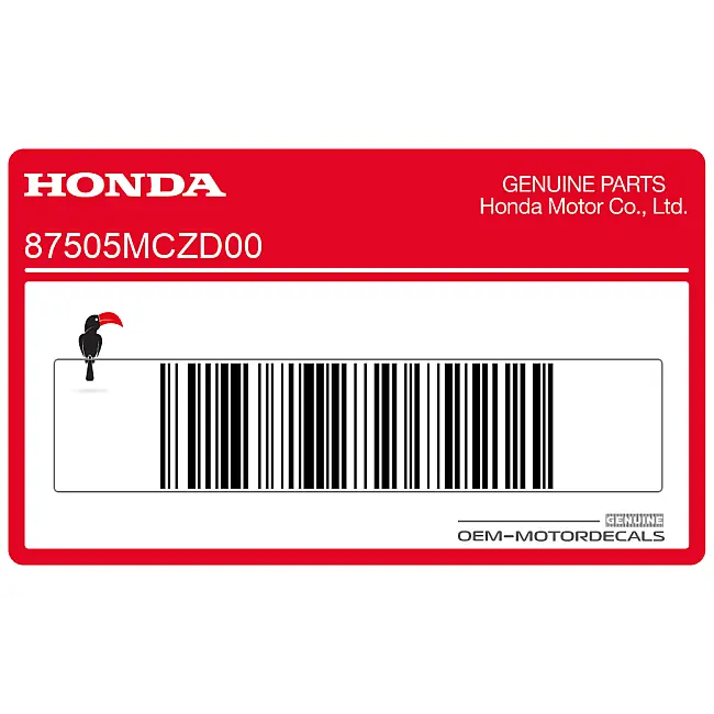 Honda CB900F Hornet Reifeninformation Aufkleber OEM 87505MCZD00