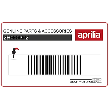 Pegatina de carenado inferior izquierdo Aprilia S, lado izquierdo