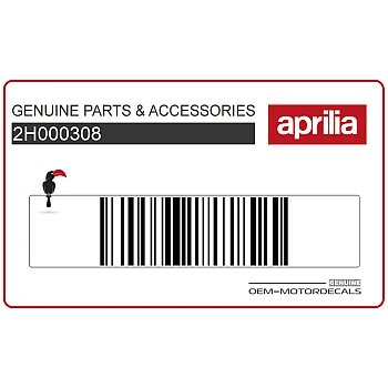 Pegatina lateral inferior del colín Aprilia SR, lado izquierdo