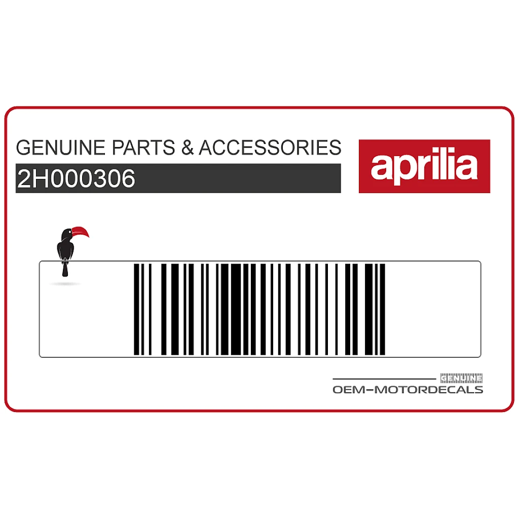 Aprilia SR50 Pegatina Carenado Trasero Izquierdo SR Lado Izquierdo OEM 2H000306