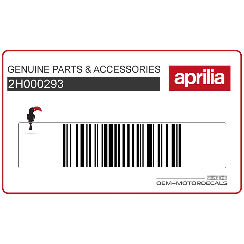 Aprilia SR50 Pegatina Colín Trasero Izquierdo Aprilia SR 5 Italia Lado Izquierdo OEM 2H000293