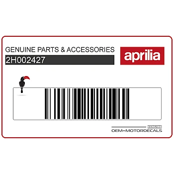 Pegatina Aprilia para medio carenado superior, lado izquierdo