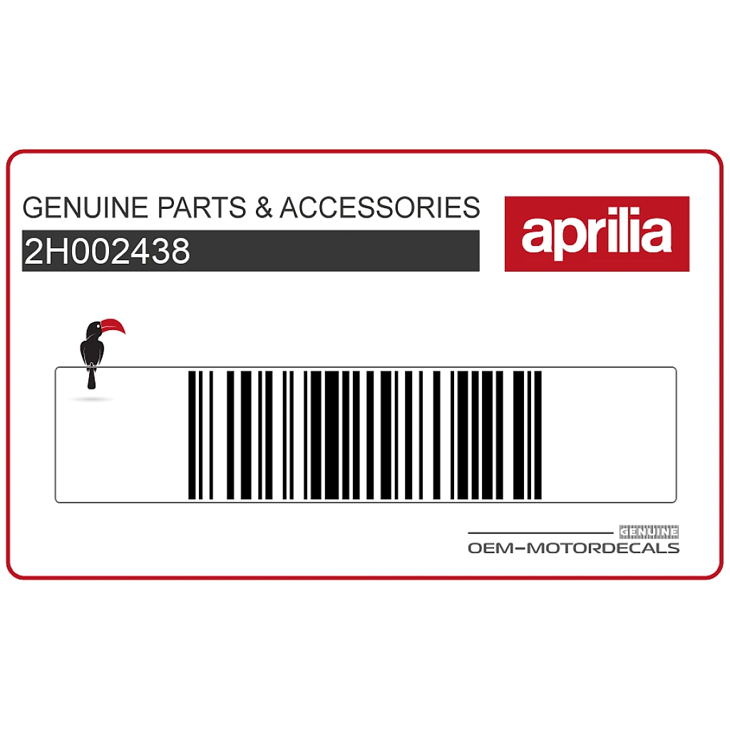 Pegatina Aprilia SR50 Colín Inferior Derecha OEM 2H002438