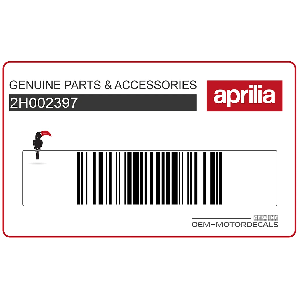 Aprilia SR50 Right Lower Light Shield Graphic Decal Right Side OEM 2H002397