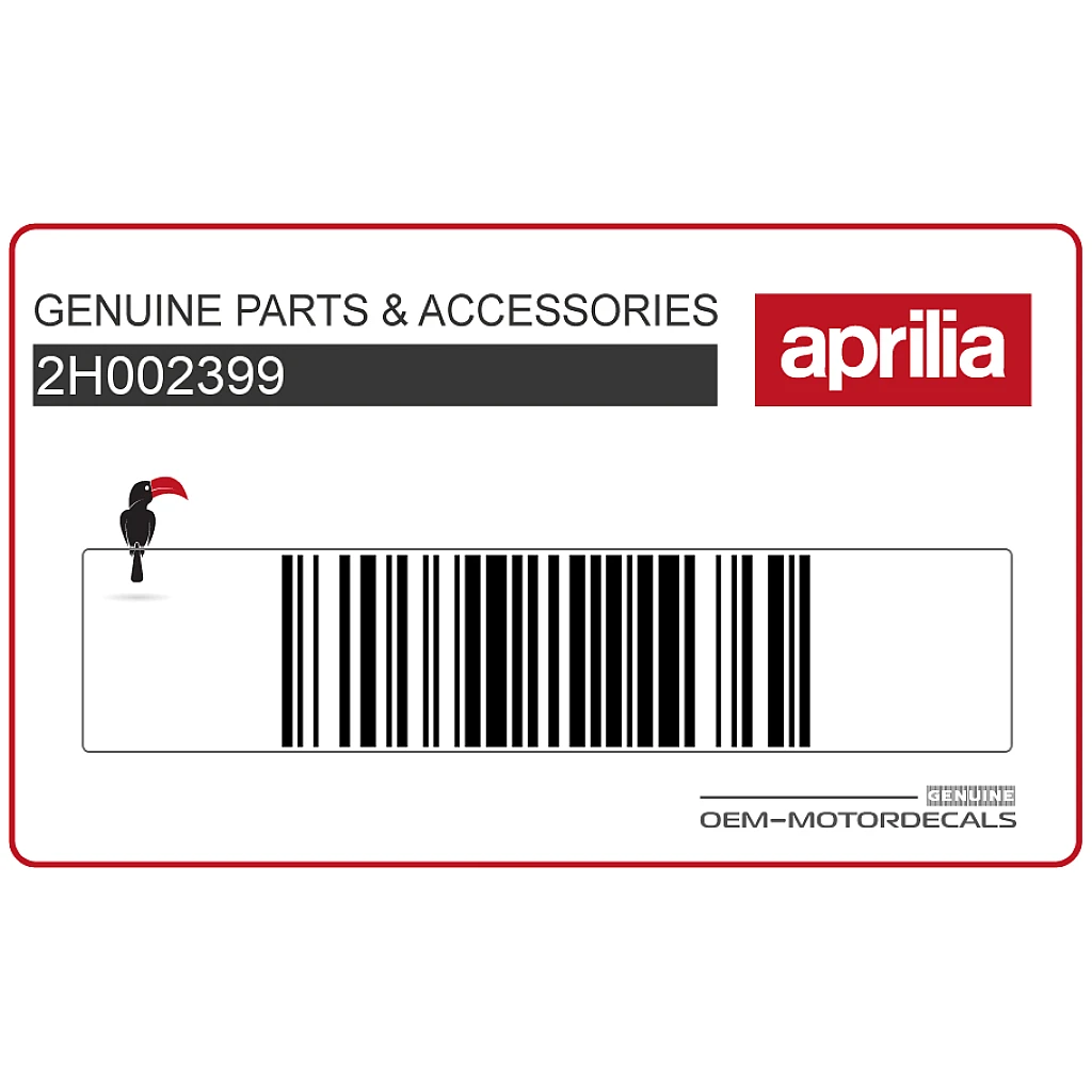 Aprilia SR50 Pegatina Carenado Superior SR Lado Derecho OEM 2H002399