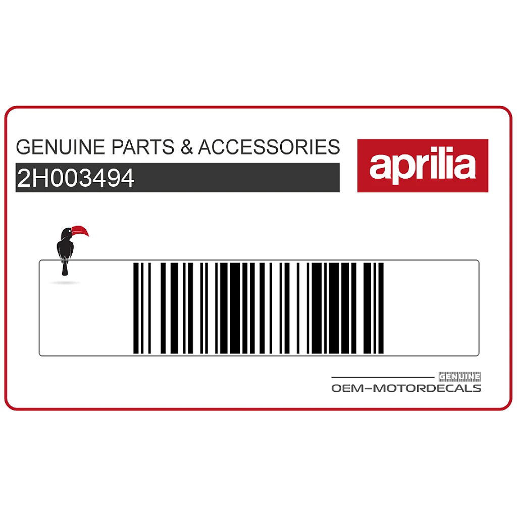 Aprilia SR50 Zijkap SKY Q Sticker Rechterkant OEM 2H003494