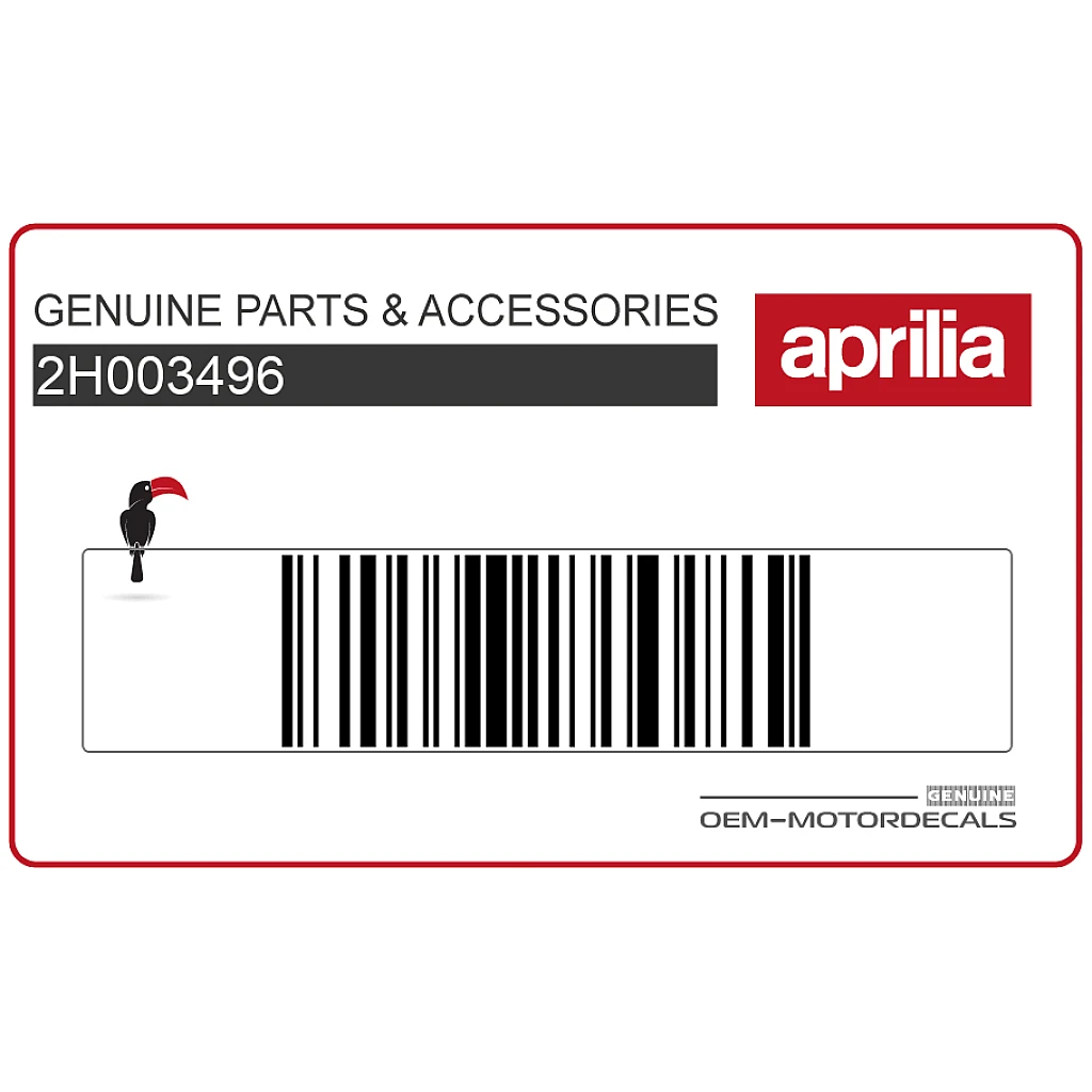 Aprilia SR50 Onderkuip Sticker Rechterkant OEM 2H003496