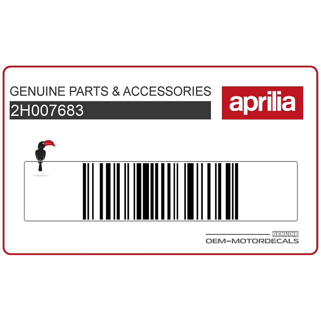 Aprilia RSV4 1000 Fuel Tank Aprilia Racing Emblem Left Side OEM 2H007683