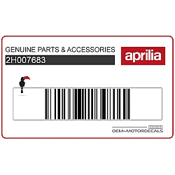 Fuel tank Aprilia Racing emblem, left side