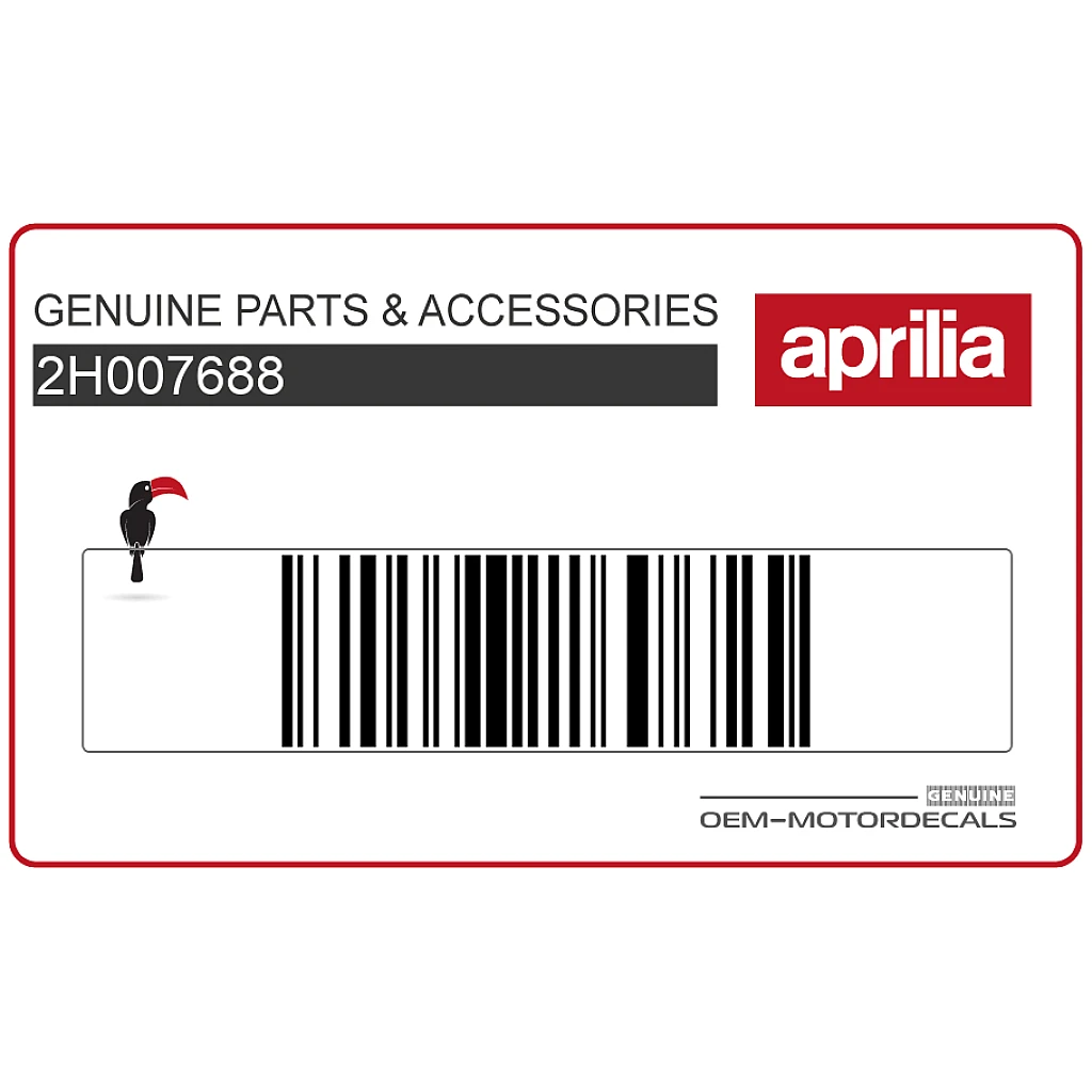 Aprilia RSV4 Rechter achterkuip RSV4 embleem Rechterkant OEM 2H007688