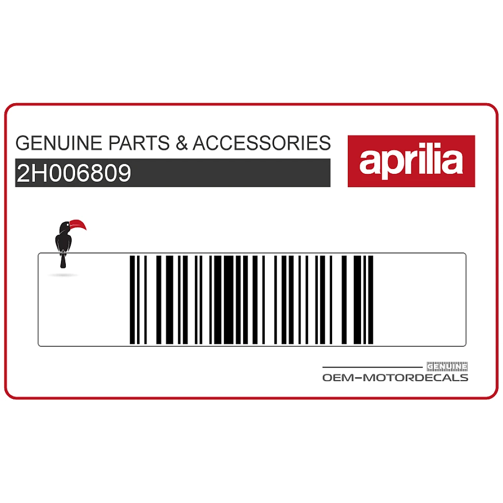 Autocollant d'aile centrale AP Aprilia RS660, côté droit, OEM 2H006809