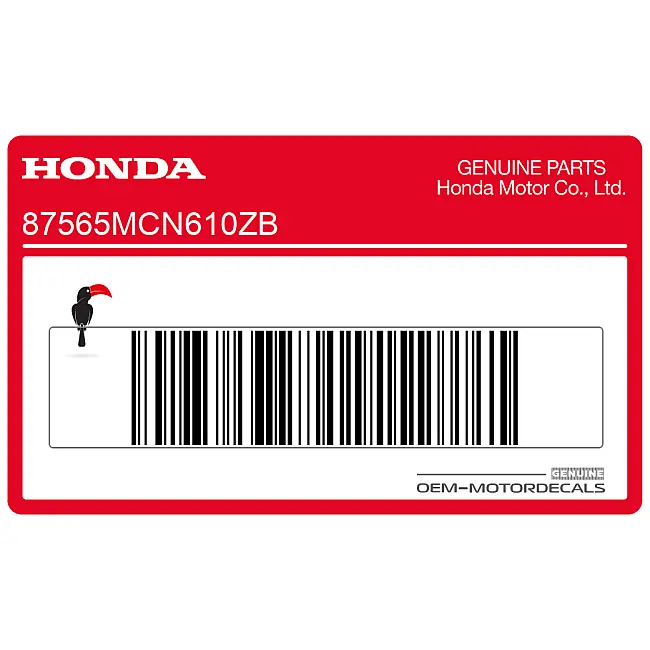 Honda CB750 SEVENFIFTY Frame Caution Label OEM 87565MCN610ZB