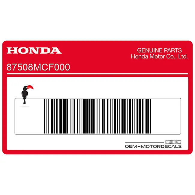 Honda CB1300 Naklejka na napinacz łańcucha wahacza OEM 87508MCF000