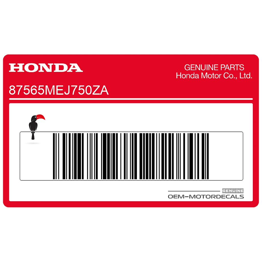 Honda CB1300 Caution Label OEM 87565MEJ750ZA