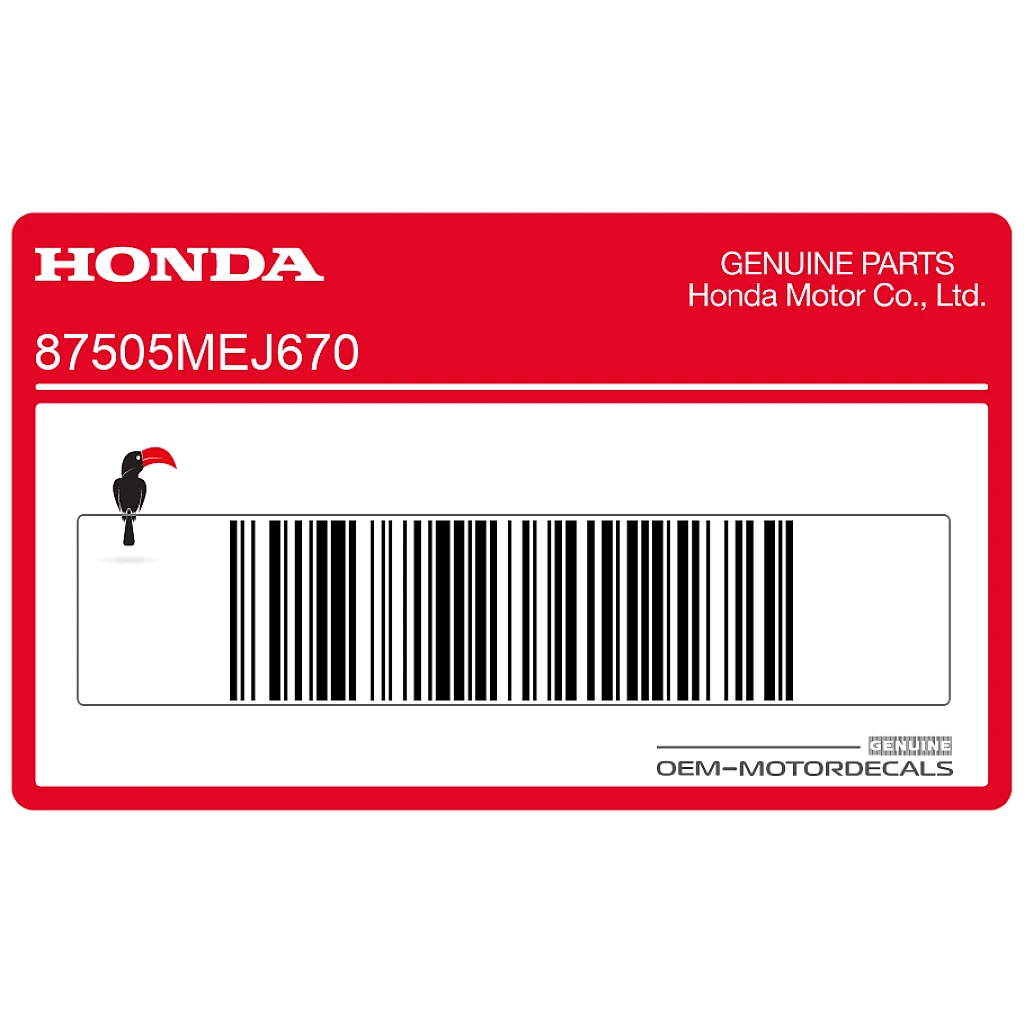Honda CB1300 Achterspatbord LABELTIRE Sticker OEM 87505MEJ670
