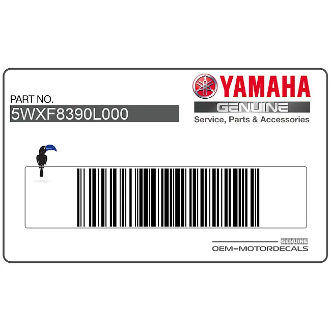 Yamaha TZR50 Linker (LH) Zijkuip Middenkuip Stickerset OEM 5WXF8390L000