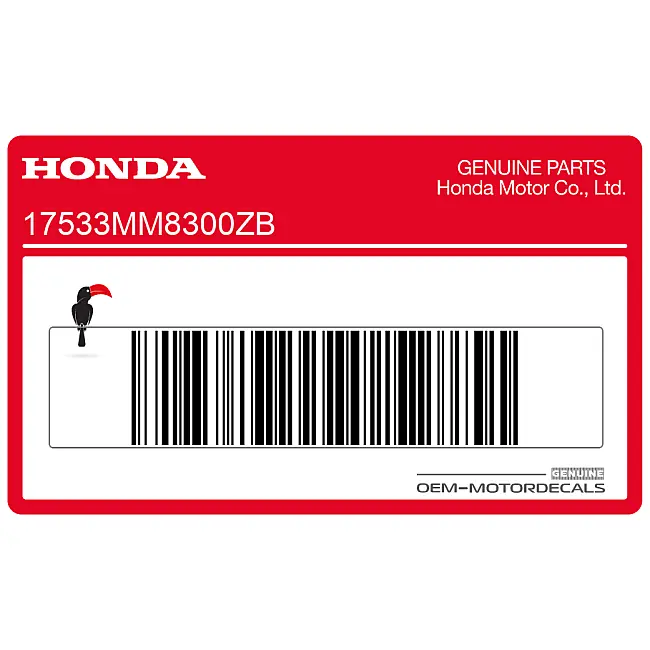 Honda VT1100 Brandstof Tank Shadow Sticker Rechterkant OEM 17533MM8300ZB