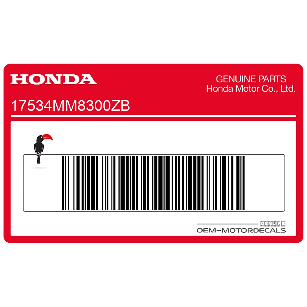 Honda VT1100 Shadow Tanksticker Linkerkant OEM 17534MM8300ZB