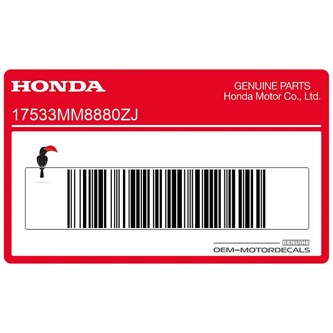 Honda VT1100 Shadow Naklejka na bak prawa strona OEM 17533MM8880ZJ