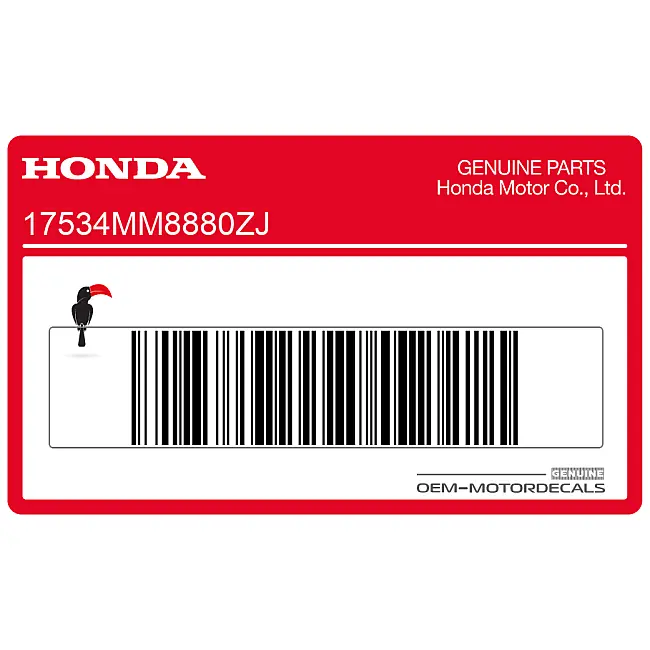 Honda VT1100 Shadow Adesivo Serbatoio Lato Sinistro OEM 17534MM8880ZJ