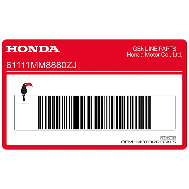 Honda VT1100 Shadow Naklejka na błotnik przedni OEM 61111MM8880ZJ