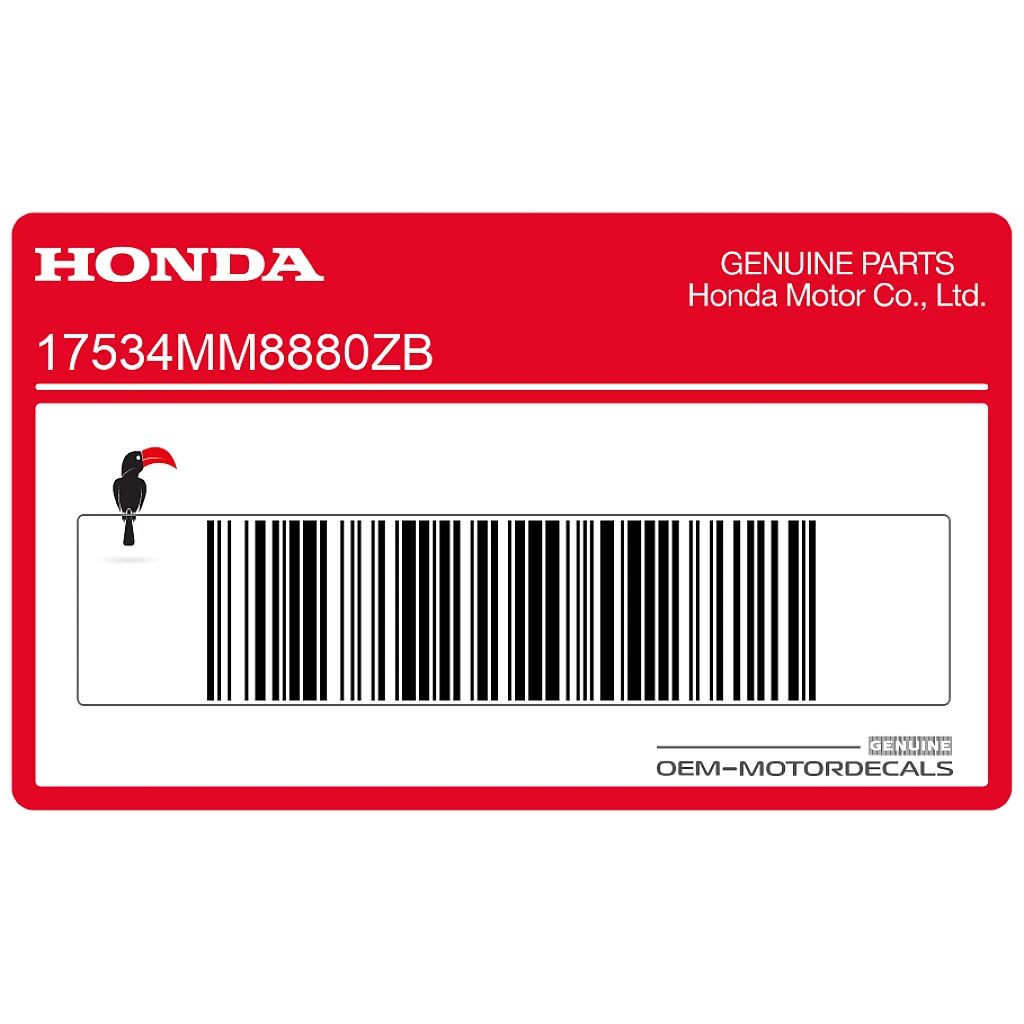 Honda VT1100 Shadow Fuel Tank Shadow Stripe Decal Left Side OEM 17534MM8880ZB