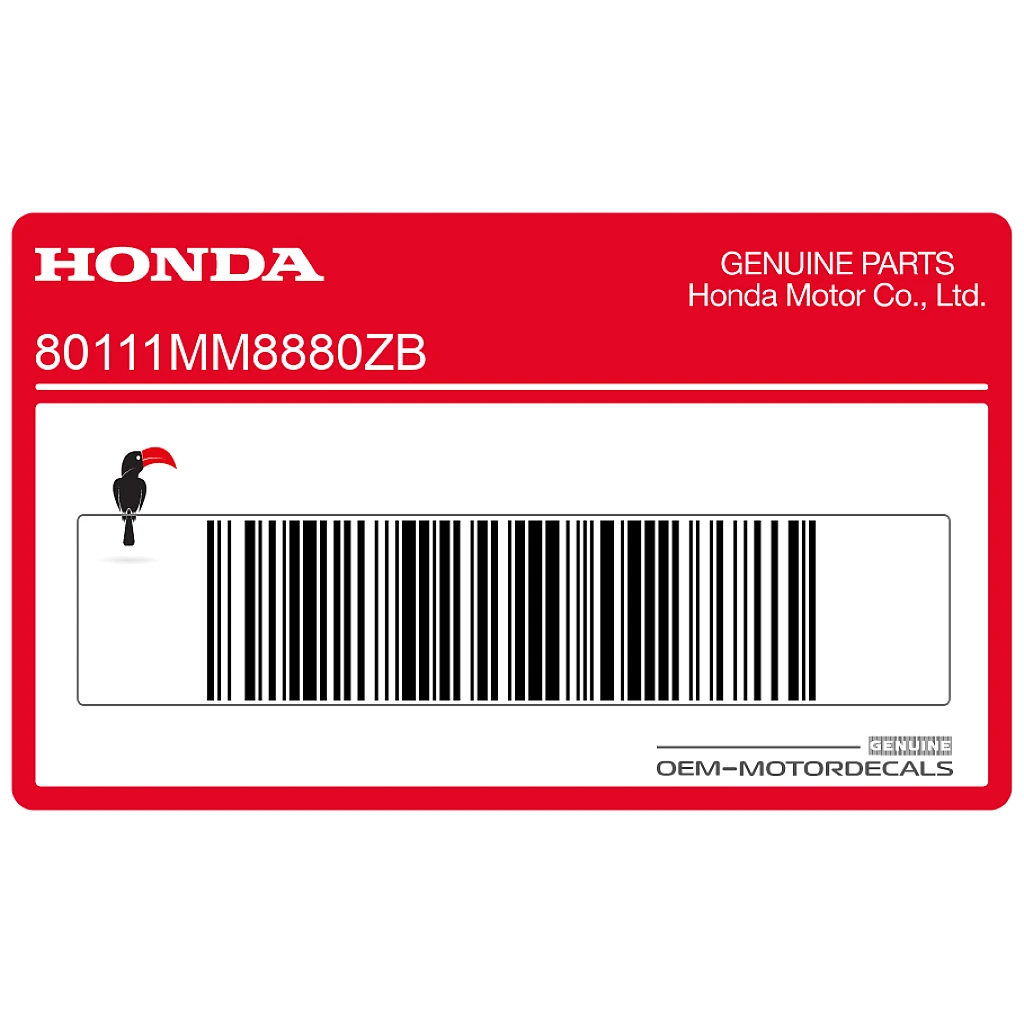 Honda VT1100 Shadow Adesivo parafango posteriore OEM 80111MM8880ZB