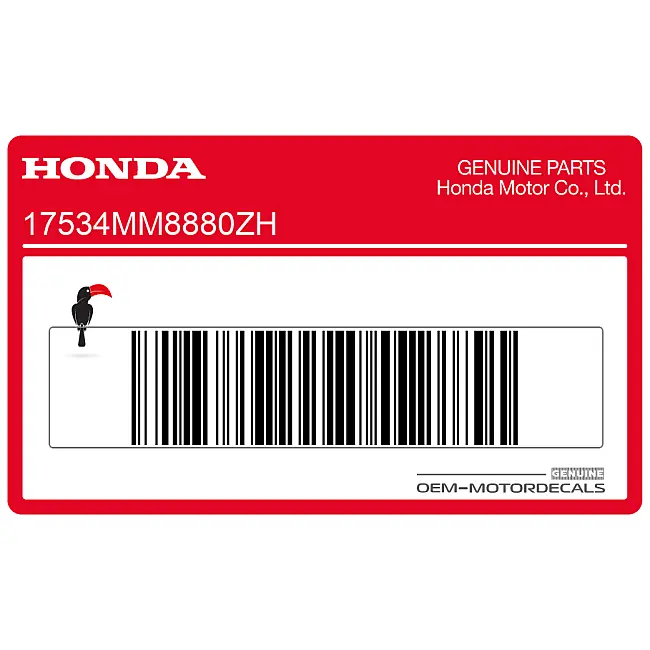 Honda VT1100 Shadow Adesivo Serbatoio Sinistro Lato Sinistro OEM 17534MM8880ZH