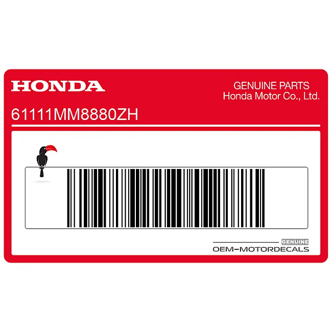 Honda VT1100 SHADOW Adesivo parafango anteriore OEM 61111MM8880ZH