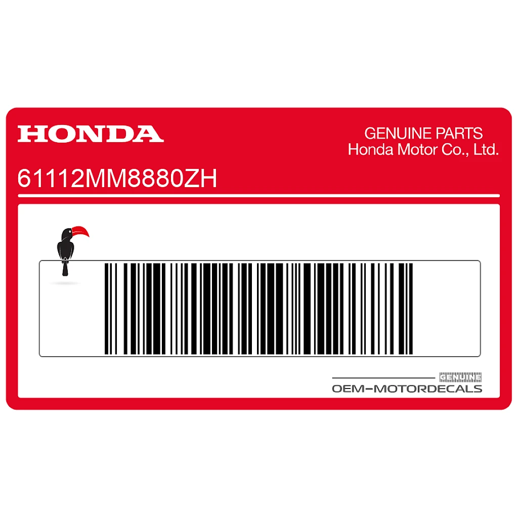 Honda VT1100 SHADOW Vordere Schutzblech-Aufkleber OEM 61112MM8880ZH