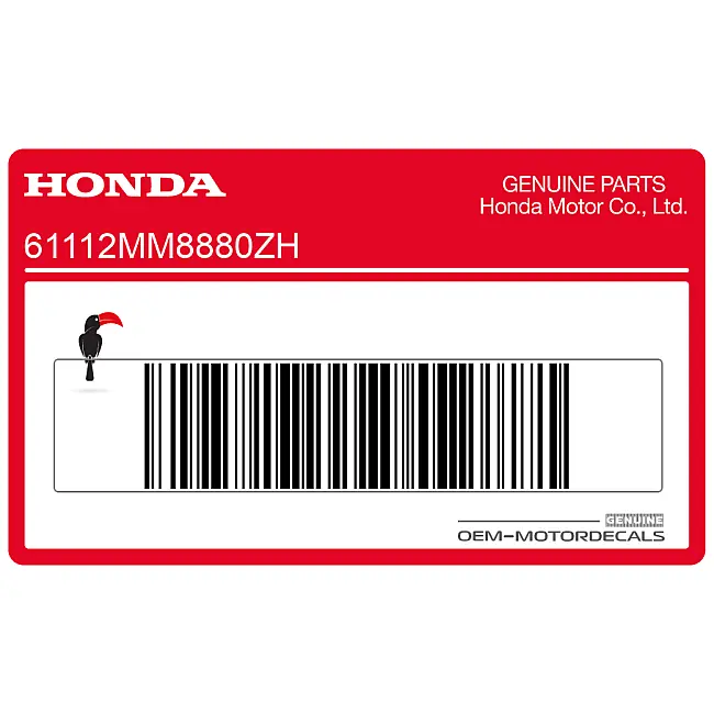 Honda VT1100 SHADOW Adesivo parafango anteriore OEM 61112MM8880ZH