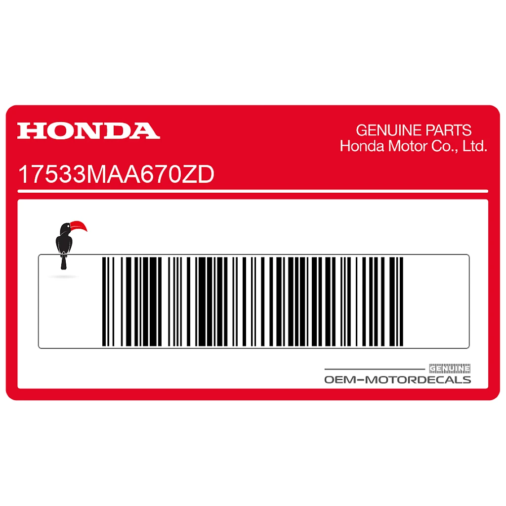 Autocollant de réservoir Honda VT1100 Shadow VT1100 OEM 17533MAA670ZD